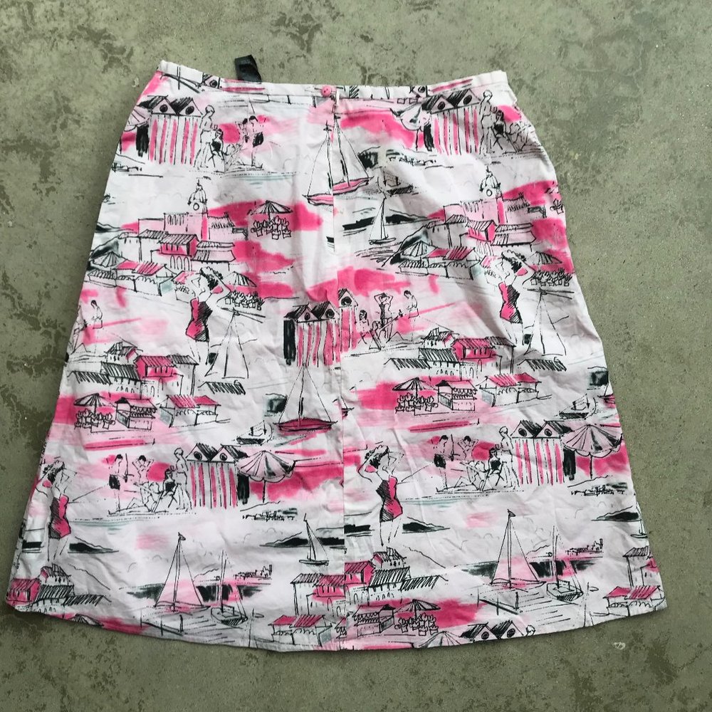 Beachy Pink Printed Skirt